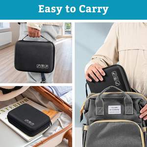 Sarung penyimpanan pengukur gula darah, ritsleting kustom Kit pengujian Diabetes dengan busa - Product Image 5