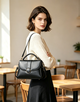 Sac fourre-tout en cuir PU grande capacité pour femme, sac à bandoulière tendance, personnalisable avec logo de marque, matériel et quincaillerie, vente en gros OEM