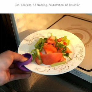 Keuken Siliconen Geïsoleerde Vingerbedden Verdikte Hoge Temperatuur Resistente Anti-Brandende Handschoenen Magnetron Oven Serviesclips - Product Image 3