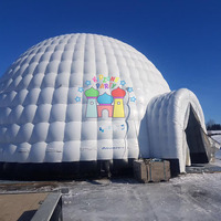 Structure gonflable portative de chapiteau d'igloo de la publicité de tente de camping de cube extérieur de partie pour des événements extérieurs
