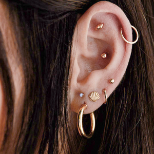 Gemnel Fashion Ladies 925 Sterling <strong>Silver</strong> <strong>Earrings</strong> Accessories Shell Stud Earings Woman 2025 Mini Stud Tiny <strong>Earring</strong> - Product Image 3