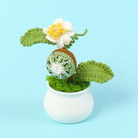 Populaire multicolore Crochet laine tricoté fleur ornement délicat fruits légume arbre en pot plante Graduation Halloween