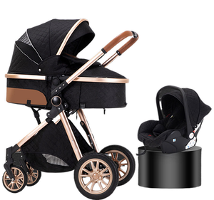 Passeggino di <span class=keywords><strong>lusso</strong></span> ad alta vista 3 in 1 carrozzina per bambini facile pieghevole adatto per bambini 0-3 anni - Product Image 6