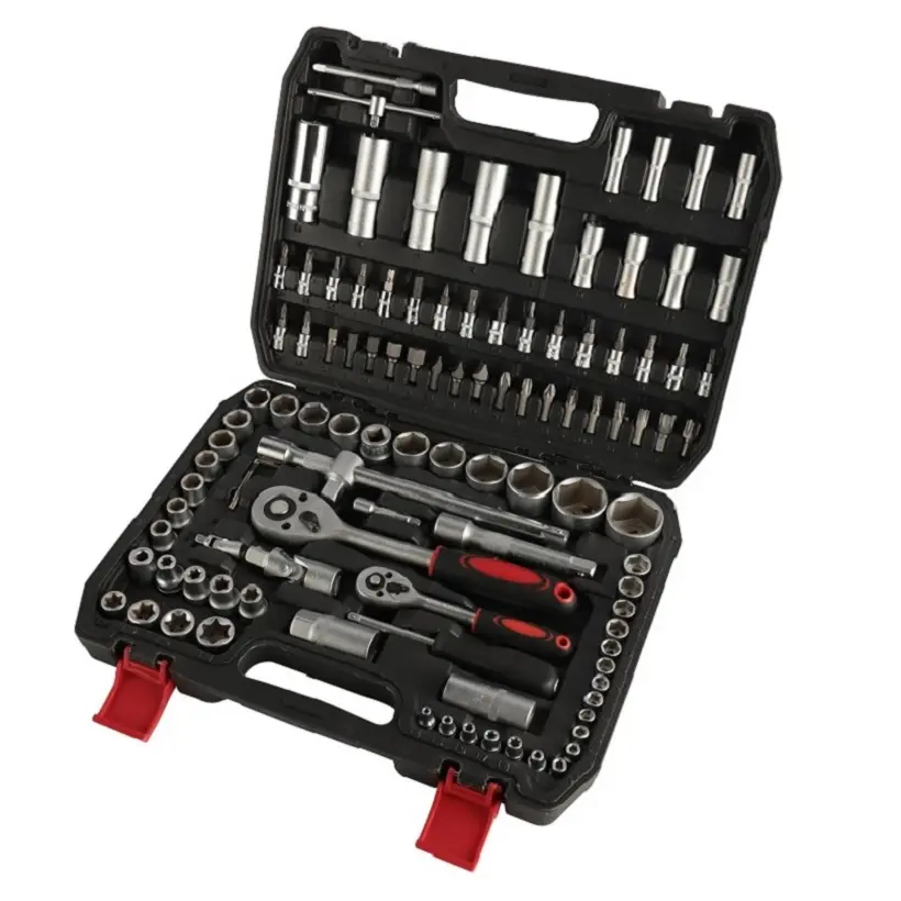 Outils de réparation automobile, pour véhicule de bonne qualité, jeu de clés à douille manuelle portable en plastique, kit d'outils de réparation automobile, 108 pièces