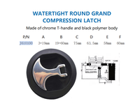 Loquet de compression étanche en acier inoxydable 316 de qualité marine FOYO pour trappe de bateau