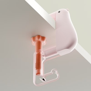 Portatile a un solo livello di plastica per scuola e borsa da ufficio <span class=keywords><strong>gancio</strong></span> per scrivania staccabile manufatto laterale per lo studente del soggiorno senza sacco da boxe - Product Image 4