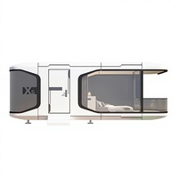 STAR CABIN X5 Maison Capsule Préfabriquée de Luxe Entièrement Meublée, Habitation Modulaire Intelligente Mobile pour Hôtel de Vacances