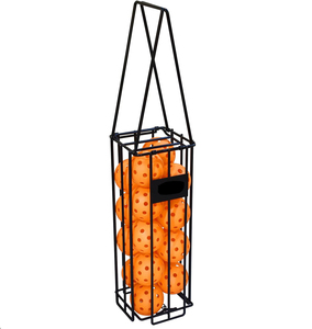 Colector de bolas de tenis y Pickleball portátil negro de Metal personalizado, contenedor de tolva recogedor para recoger - Product Image 1