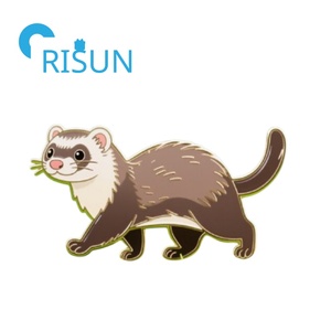 Épingles en métal émaillé hermine vison animaux épingles en métal loutre <span class=keywords><strong>belette</strong></span> émail épinglette broche personnalisé masqué animal furet émail épingle insigne - Product Image 5
