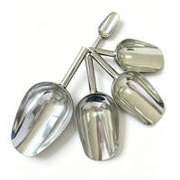 Cuillère d'échantillonnage en acier inoxydable 316 de qualité supérieure, prête à l'emploi, 5 modèles (50mm-145mm), conforme aux normes GMP pour l'alimentation, pour laboratoires et usines de transformation alimentaire