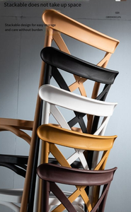 Stile moderno <span class=keywords><strong>Tiffany</strong></span> sedie banchetto di nozze all'aperto Hotel ristorante latte negozio di tè materiale PP in plastica forchetta da pranzo - Product Image 4