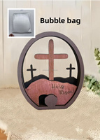 Ornement de scène de la nativité de Jésus en bois fait à la main pour décorations d'anniversaire de Pâques de Noël religieux Art déco pour mariage