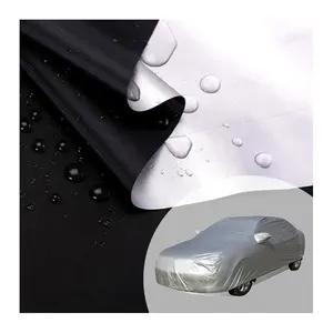 Venta directa de fábrica Impermeable plata PU recubierto de poliéster tafetán 190T 210T tela de cubierta de coche