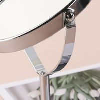 Miroir de maquillage de table avec éclairage LED grossissant 1X/10X, miroir cosmétique ovale chromé argenté, taille personnalisée, nouveau modèle 2023, pour montage mural DIY