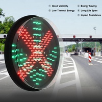 Pemasok Lampu Lalu Lintas Dia.300mm(12inci) Palang Merah dan Panah Hijau 2 in 1 Lampu Lalu Lintas LED
