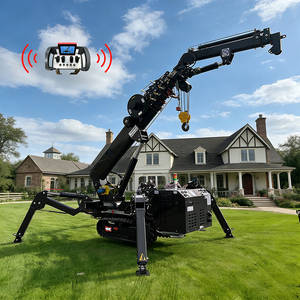 رافعة عنكبوتية متنقلة RST L-401 بحمولة 3 طن و5 طن و8 طن مع ذراع تلسكوبي ودوران 360 درجة، رافعة هيدروليكية صغيرة زاحفة تصل إلى ارتفاع 14 متر مع ذراع إضافي - Product Image 1