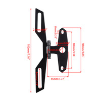 Support de plaque d'immatriculation pliable pour moto avec feu arrière, support universel pour ATV et moto tout-terrain