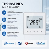 Termostato Digital con Pantalla Táctil LCD 0-10V Modulante para Fan-Coil, Modbus RS485 RTU, Material ABS para Sistemas HVAC, Ahorro de Energía