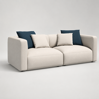 Canapé modulaire incurvé en tissu pour bureaux commerciaux, vente en gros, mobilier FF&E pour hall d'hôtel, villa, projets de réaménagement en gros