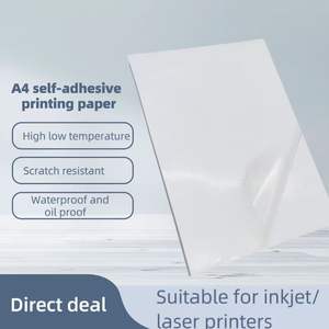 थोक उच्च गुणवत्ता ए 4 70% 100% पारदर्शी पेपर वाटरप्रूफ स्व-चिपकने वाला स्टिकर प्रिंट - Product Image 5