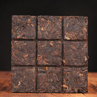 Thé Pu'er du Yunnan, thé vieilli, boîte cadeau de thé en briques carrées à neuf compartiments, île du chocolat