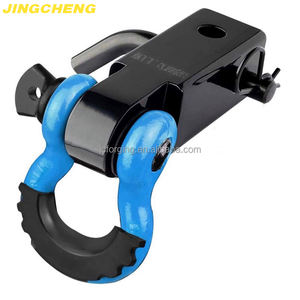 Receptor de enganche de grillete forjado de alta resistencia Receptor de 2 "y grillete de 3/4" con aislador y arandelas Recubierto de polvo para remolques - Product Image 6