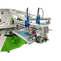 Machine d'impression sérigraphique automatique DGRUIDA 6 couleurs pour T-shirts, vêtements et tissus, 14 stations avec 6 sécheurs flash