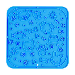 Al por mayor Tapete de silicona cuadrado sólido para lamer para perros, divertido, anti-ahogo, anti-derrame, comedero lento con ventosa, ecológico para mascotas, IPX5 - Product Image 3