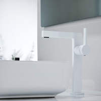 Robinet de lavabo monocommande en laiton massif finition chromée de haute qualité, design moderne, à poser sur le comptoir, monotrou
