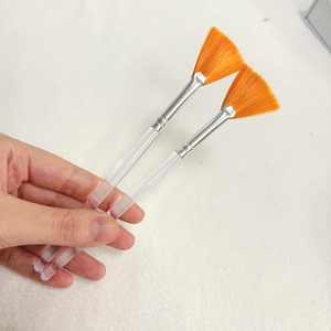 Cheveux synthétiques brosse éventail du visage pour <span class=keywords><strong>masque</strong></span> facial applicateur d'huile essentielle beauté Spa Gel cosmétique maquillage cicatrice traitement brosses - Product Image 2