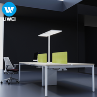 Bureau de direction en forme de L en bois moderne LIWEI et table d'ordinateur, durable et écologique, usage commercial