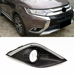Texas E Parts Passenger Side Fog Light Cover – For 2016-2020 Mitsubishi Outlander, Black/Chrome