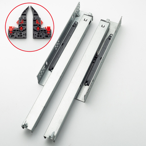 Tirador 2D de acero laminado en frío con cierre suave y apertura por presión, de 3 secciones, con posicionamiento perforado, oculto y de montaje inferior, para cocina, gimnasio, dormitorio y exteriores. - Product Image 1