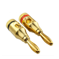 Connecteur de câble audio plaqué or 4 mm, prise banane, 32A 600V, mâle/femelle, boîtier PVC, amplificateur de puissance audio