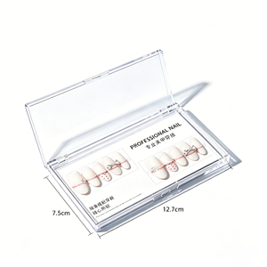 Boîte d'emballage personnalisée en gros pour faux ongles à presser, boîte vide en carton pour présentation d'ongles artificiels, boîte en acrylique - Product Image 1