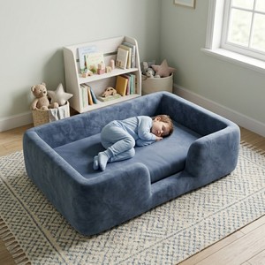 Lit de sol pour enfants en mousse souple et sûre, design Montessori OEM, matelas pour bébé, 175*100*45cm, lavable, en velours, pour chambre à coucher - Product Image 5
