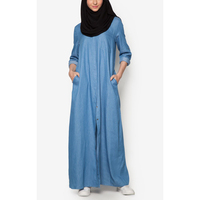 Abaya ouverte élégante et modeste pour femme, style vintage, idéale pour les mariages d'hiver, mode islamique traditionnelle de Dubaï, Arabie, Turquie pour l'Aïd