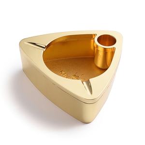 Cenicero Triangular de Aleación de Zinc para Hotel, Kit de Accesorios para Fumar con Logotipo Grabado Personalizado, Venta al por Mayor de Souvenirs - Product Image 3