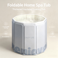 Baignoire pliable pour adultes et enfants, baignoire de trempage intégrale épaissie et fermée, baignoire vapeur légère pour la maison