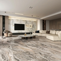 Dalles en pierre frittée marron Venise exotique 750*1500mm pour décoration murale de luxe KTV, bar, club, piscine extérieure