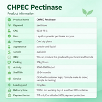 Poudre d'enzyme pectinase de qualité alimentaire à haute activité pour la clarification industrielle des jus de fruits et la vinification