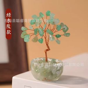 Ornement Arbre à Monnaie en Cristal, Agate Rouge, Mini Décoration de Bureau, Maison, Voiture, Cadeau - Product Image 4