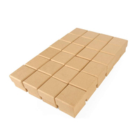 Boîte cadeau rigide en papier kraft gaufré brun recyclable avec couvercle magnétique pour bijoux, vente en gros