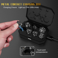 Ensemble de dés lumineux LED pour D&D, best-seller, sept dés polyédriques creux en ABS, pour jeux de table, boîte colorée, adolescents et adultes