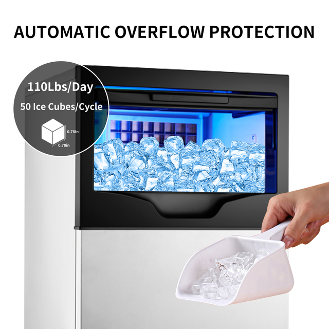 Cheap Commercial Ice Cube Maker Machine with Copeland Compressor Stainless Steel 304 6kg Storage Capacity