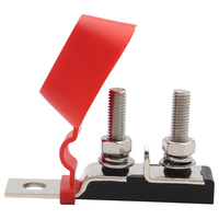 Porte-fusible de batterie haute intensité 2 voies 300A max 58Vdc en cuivre rouge nickelé avec base PPS 94V0 et quincaillerie en acier inoxydable, protection contre l'allumage