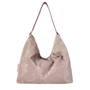 Fashionable Lazy-style Casual PU Leather <b>Tote</b> <b>Bag</b> <b>Large</b> Capacity Lightweight Tyvek Color-blocking Eco-friendly Minimalist <b>Zipper</b> - Product Image 3
