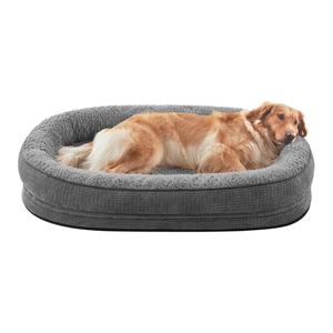OEM extra grande ortopédico perro cama de espuma viscoelástica para mascotas sofá cama con refuerzo lados - Product Image 2