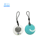 NFC 213 13.56mhz porte-clés étanche imprimable QR Code Pet inscriptible PVC matériel personnalisé époxy autocollant carte Rfid Nfc porte-clés