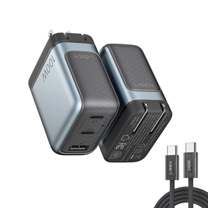 LISEN 2026 Nouveau Chargeur GaN 100W 2C 1A Mini USB-C Pliable Mural à Charge Rapide pour MacBook <span class=keywords><strong>iPhone</strong></span> 17 16 iPad Air - Product Image 1